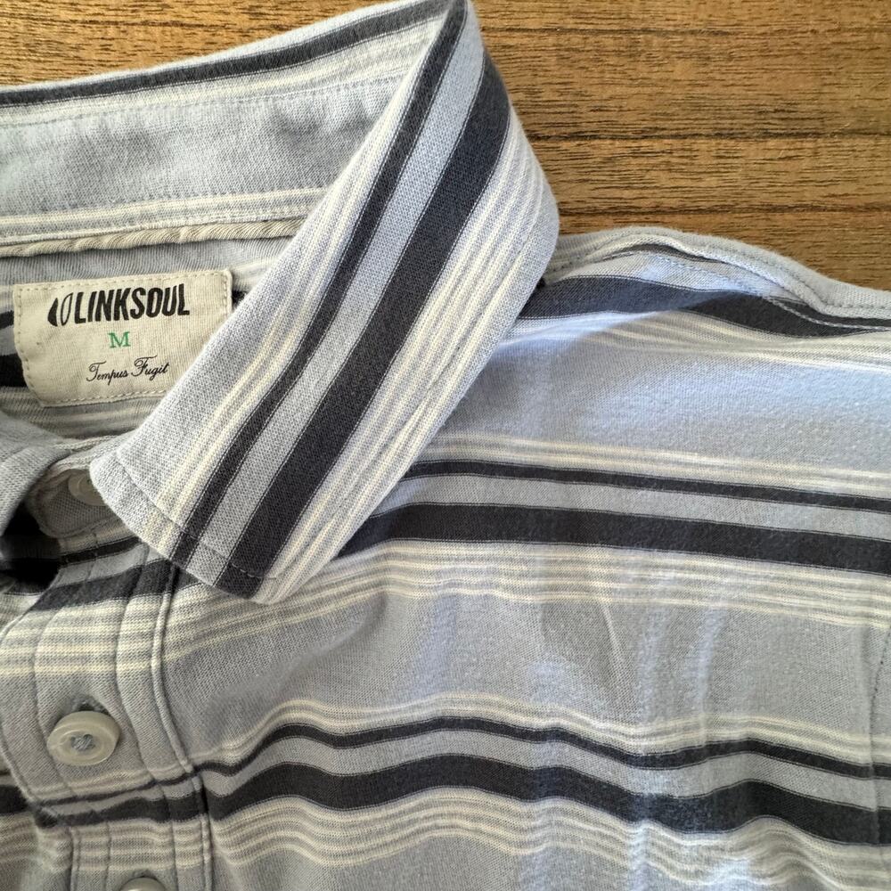 Linksoul Men's Striped Polo - Size M - Picture 6 of 7